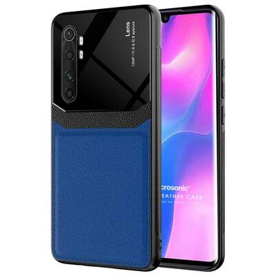 Microsonic Xiaomi Mi Note 10 Lite Kılıf Uniq Leather Lacivert