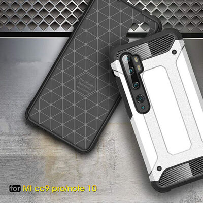 Microsonic Xiaomi Mi Note 10 Pro Kılıf Rugged Armor Mavi