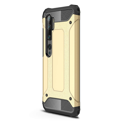 Microsonic Xiaomi Mi Note 10 Kılıf Rugged Armor Gold