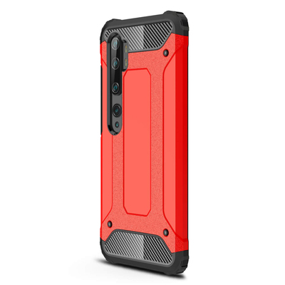 Microsonic Xiaomi Mi Note 10 Kılıf Rugged Armor Kırmızı