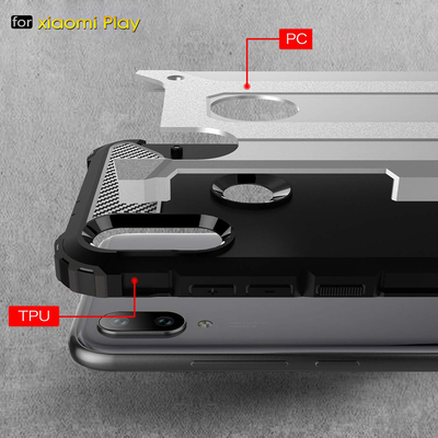 Microsonic Xiaomi Mi Play Kılıf Rugged Armor Gold