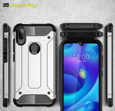 Microsonic Xiaomi Mi Play Kılıf Rugged Armor Siyah