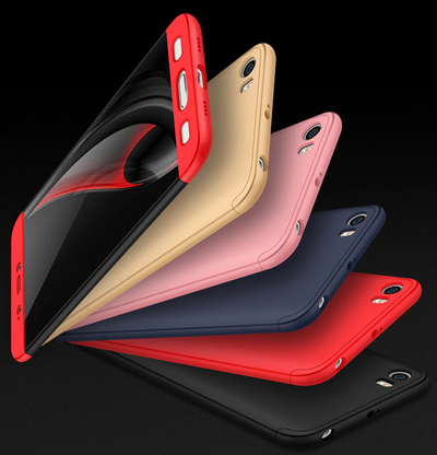 Microsonic Xiaomi Mi5 Kılıf Double Dip 360 Protective AYS Siyah - Kırmızı