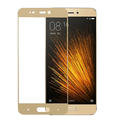 Microsonic Xiaomi Mi5 Prime Kavisli Temperli Cam Ekran Koruyucu Film Gold