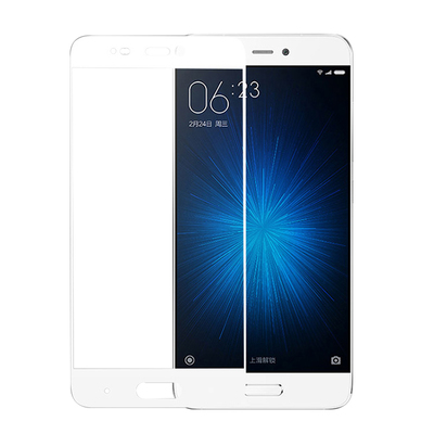 Microsonic Xiaomi Mi5 Pro Kavisli Temperli Cam Ekran Koruyucu Film Beyaz