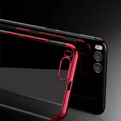 Microsonic Xiaomi Mi6 Kılıf Skyfall Transparent Clear Kırmızı
