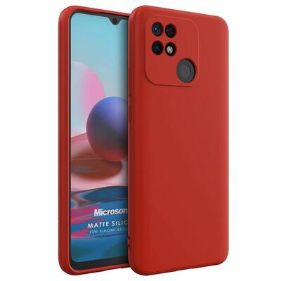 Microsonic Xiaomi Poco C40 Kılıf Matte Silicone Kırmızı