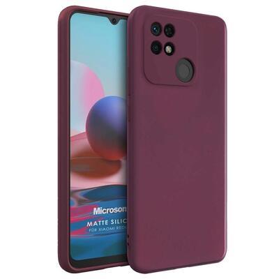 Microsonic Xiaomi Poco C40 Kılıf Matte Silicone Mor