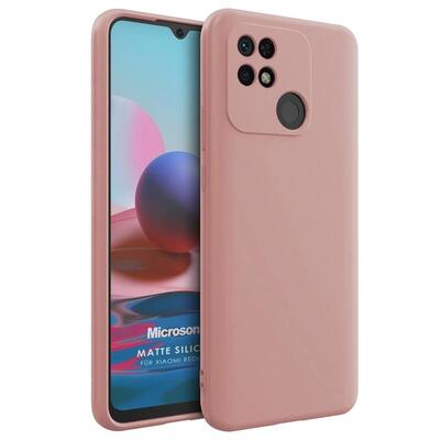 Microsonic Xiaomi Poco C40 Kılıf Matte Silicone Rose Gold