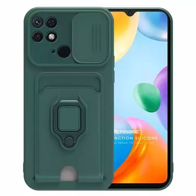 Microsonic Xiaomi Poco C40 Kılıf Multifunction Silicone Yeşil