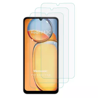 Microsonic Xiaomi Poco C65 Screen Protector Nano Glass Cam Ekran Koruyucu (3`lü Paket)