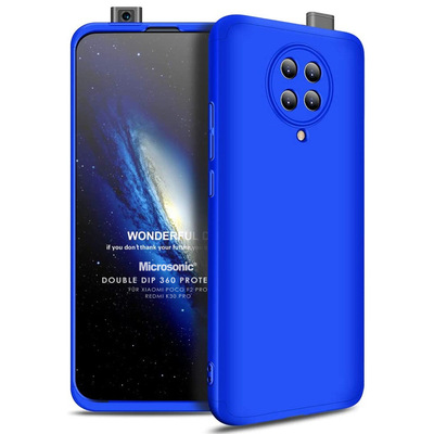 Microsonic Xiaomi Poco F2 Pro Kılıf Double Dip 360 Protective AYS Mavi