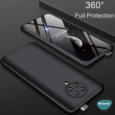 Microsonic Xiaomi Poco F2 Pro Kılıf Double Dip 360 Protective AYS Siyah