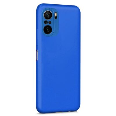 Microsonic Xiaomi Poco F3 Kılıf Matte Silicone Mavi