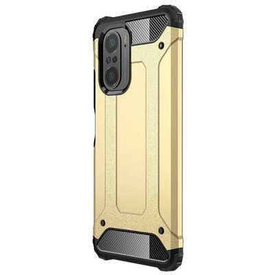 Microsonic Xiaomi Poco F3 Kılıf Rugged Armor Gold