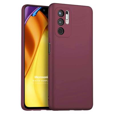 Microsonic Xiaomi Poco M3 Pro Kılıf Matte Silicone Mor