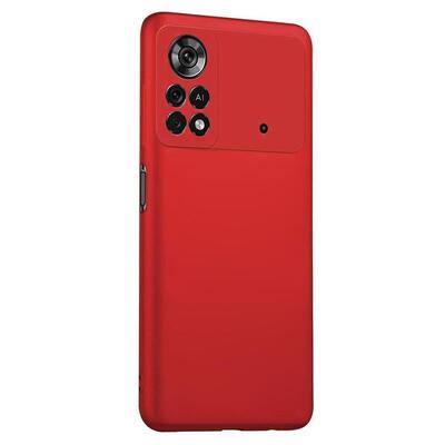 Microsonic Xiaomi Poco M4 Pro 4G Kılıf Matte Silicone Kırmızı