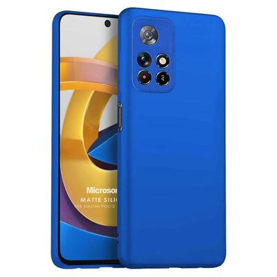 Microsonic Xiaomi Poco M4 Pro Kılıf Matte Silicone Mavi