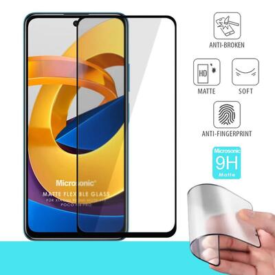 Microsonic Xiaomi Poco M4 Pro Seramik Matte Flexible Ekran Koruyucu Siyah