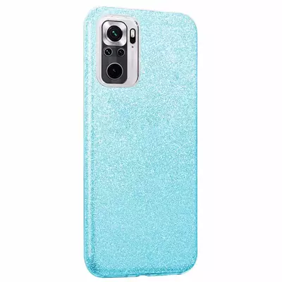 Microsonic Xiaomi Poco M5s Kılıf Sparkle Shiny Mavi