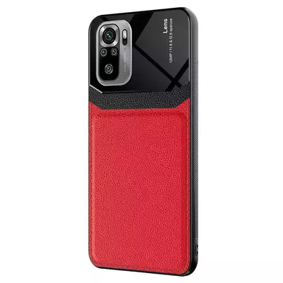 Microsonic Xiaomi Poco M5s Kılıf Uniq Leather Kırmızı
