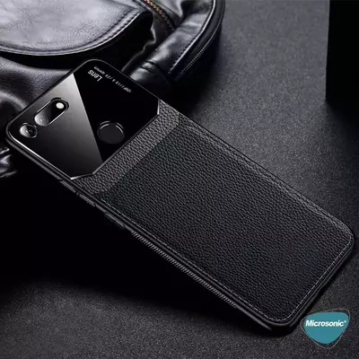 Microsonic Xiaomi Poco M5s Kılıf Uniq Leather Siyah