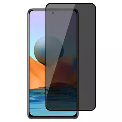 Microsonic Xiaomi Poco M5s Privacy 5D Gizlilik Filtreli Cam Ekran Koruyucu Siyah