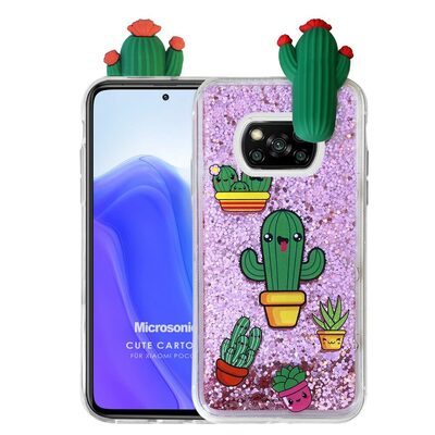 Microsonic Xiaomi Poco X3 NFC Kılıf Cute Cartoon Kaktüs