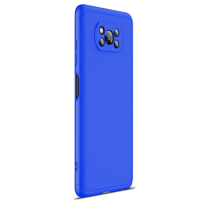 Microsonic Xiaomi Poco X3 NFC Kılıf Double Dip 360 Protective AYS Mavi