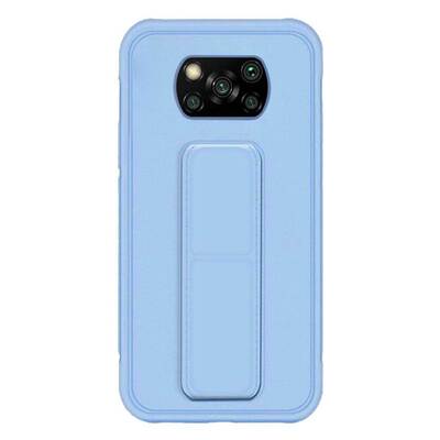 Microsonic Xiaomi Poco X3 NFC Kılıf Hand Strap Mavi