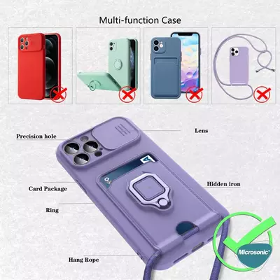 Microsonic Xiaomi Poco X3 NFC Kılıf Multifunction Silicone Kırmızı