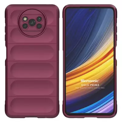 Microsonic Xiaomi Poco X3 NFC Kılıf Oslo Prime Bordo