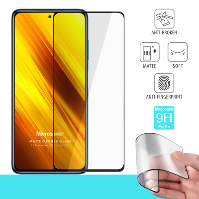 Microsonic Xiaomi Poco X3 Pro Matte Flexible Ekran Koruyucu Siyah