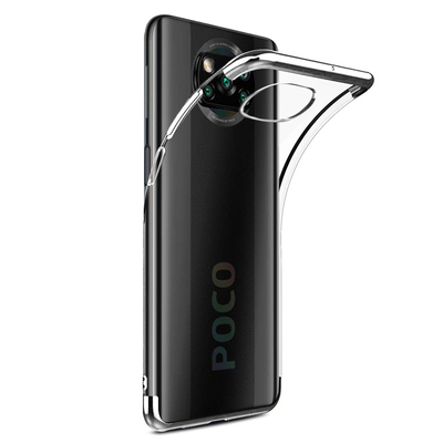 Microsonic Xiaomi Poco X3 Pro Kılıf Skyfall Transparent Clear Gümüş