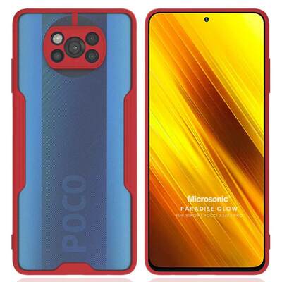 Microsonic Xiaomi Poco X3 Pro Kılıf Paradise Glow Kırmızı