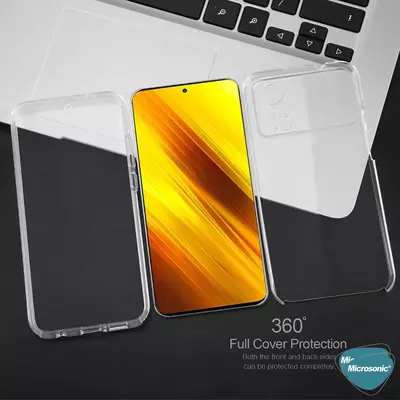 Microsonic Xiaomi Poco X4 Pro 5G Kılıf Komple Gövde Koruyucu Şeffaf