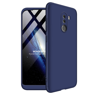 Microsonic Xiaomi Pocophone F1 Kılıf Double Dip 360 Protective AYS Lacivert