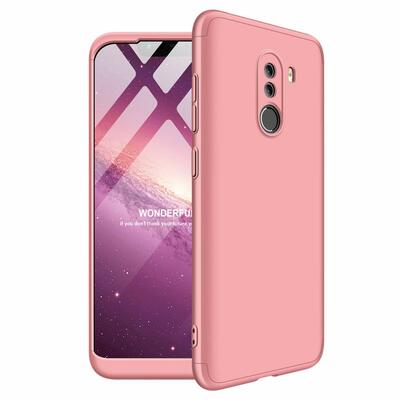 Microsonic Xiaomi Pocophone F1 Kılıf Double Dip 360 Protective AYS Rose Gold