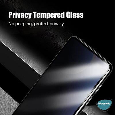 Microsonic Xiaomi Redmi 10 2022 Invisible Privacy Kavisli Ekran Koruyucu Siyah