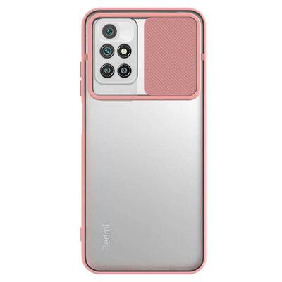 Microsonic Xiaomi Redmi 10 2022 Kılıf Slide Camera Lens Protection Pembe