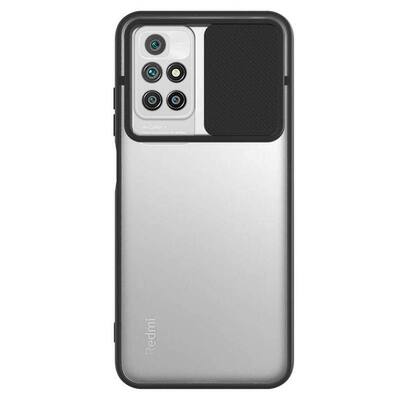 Microsonic Xiaomi Redmi 10 2022 Kılıf Slide Camera Lens Protection Siyah