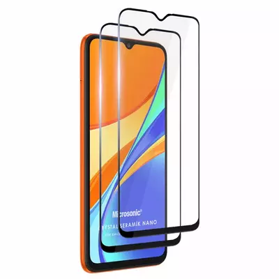 Microsonic Xiaomi Redmi 10A Crystal Seramik Nano Ekran Koruyucu Siyah (2 Adet)