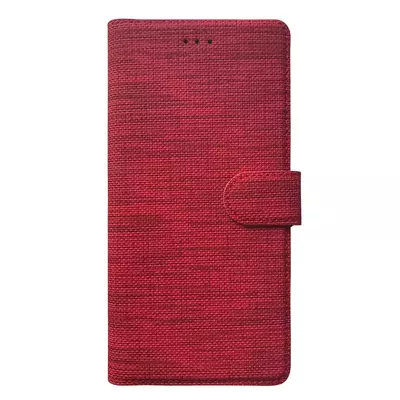 Microsonic Xiaomi Redmi 10A Kılıf Fabric Book Wallet Kırmızı