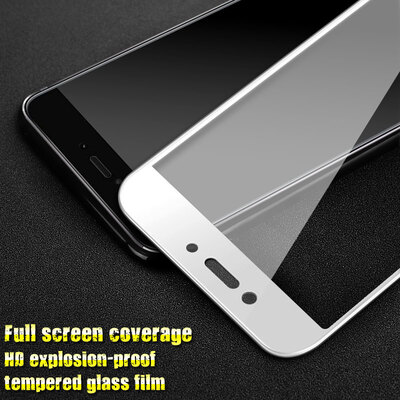Microsonic Xiaomi Redmi 4X Kavisli Temperli Cam Ekran Koruyucu Film Beyaz