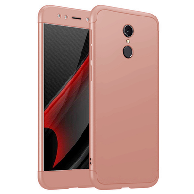 Microsonic Xiaomi Redmi 5 Kılıf Double Dip 360 Protective AYS Rose Gold