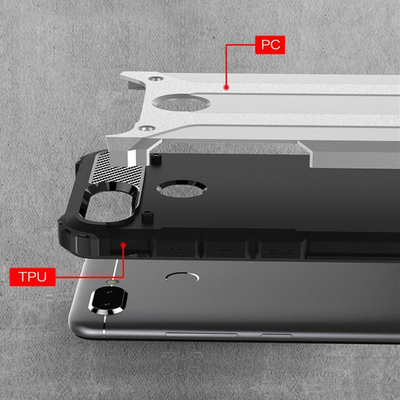 Microsonic Xiaomi Redmi 6 Kılıf Rugged Armor Gümüş