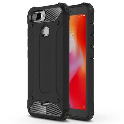 Microsonic Xiaomi Redmi 6 Kılıf Rugged Armor Siyah