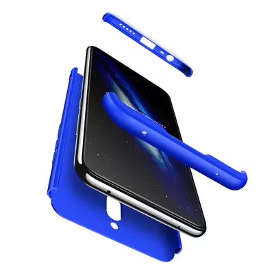 Microsonic Xiaomi Redmi 8 Kılıf Double Dip 360 Protective Mavi
