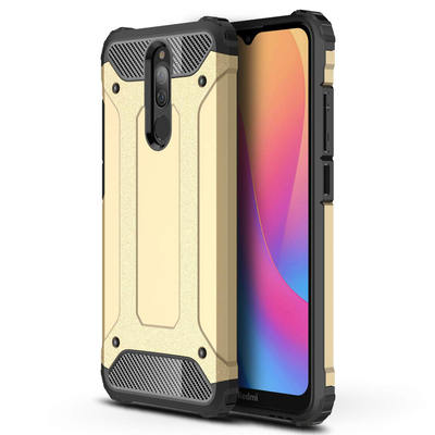 Microsonic Xiaomi Redmi 8 Kılıf Rugged Armor Gold