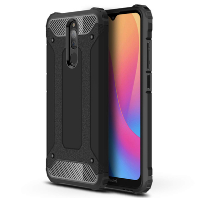 Microsonic Xiaomi Redmi 8 Kılıf Rugged Armor Siyah